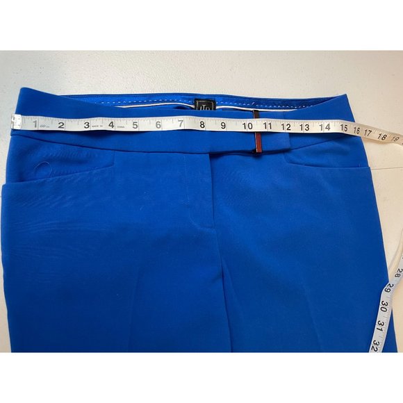 LTD Women Dress Pants Ankle Cropped Drew Fit P10M3357 Mid Rise Royal Blue Size 6 - Picture 3 of 11